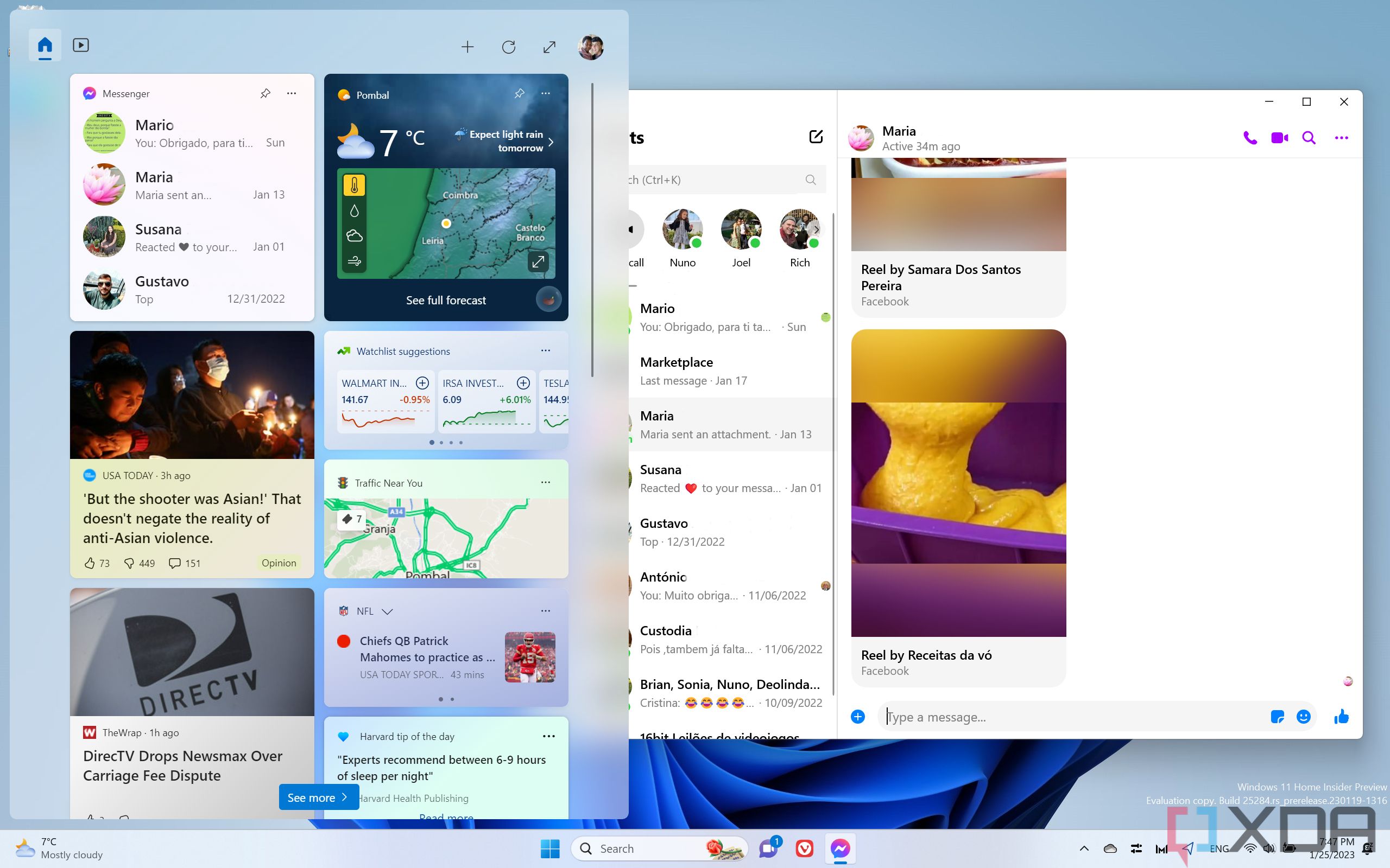 How to set up the new Facebook Messenger widget on Windows 11
