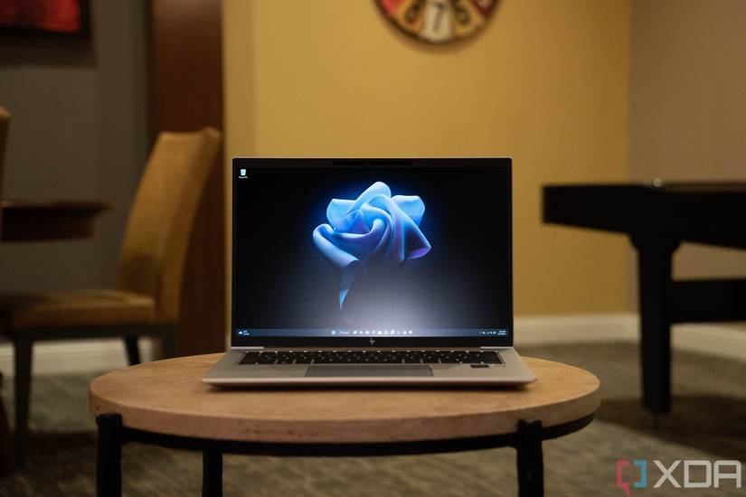 Front view of HP laptop