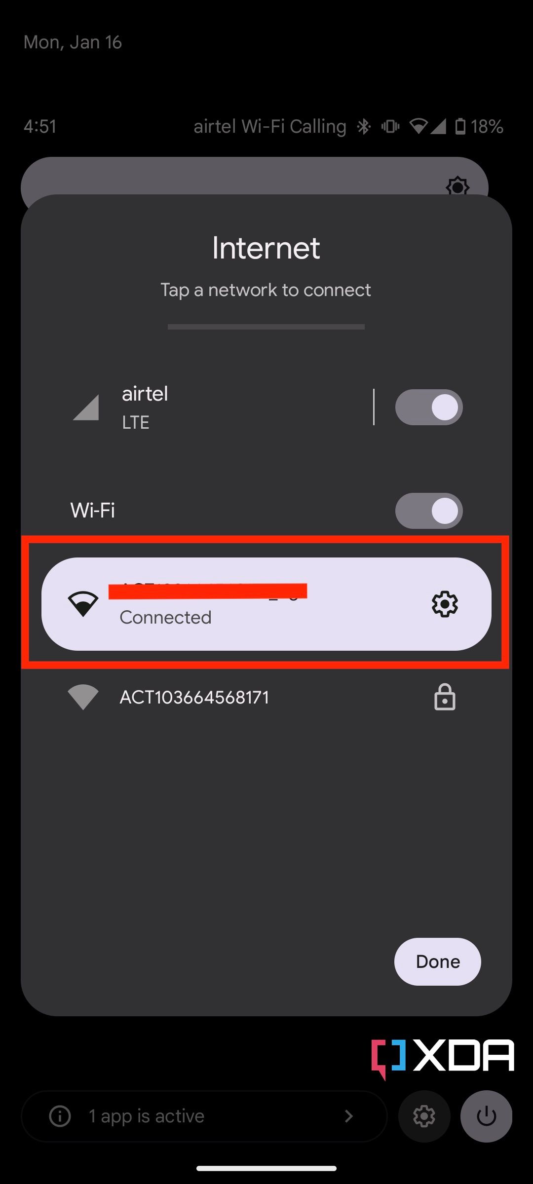 Internet settings in Android 13