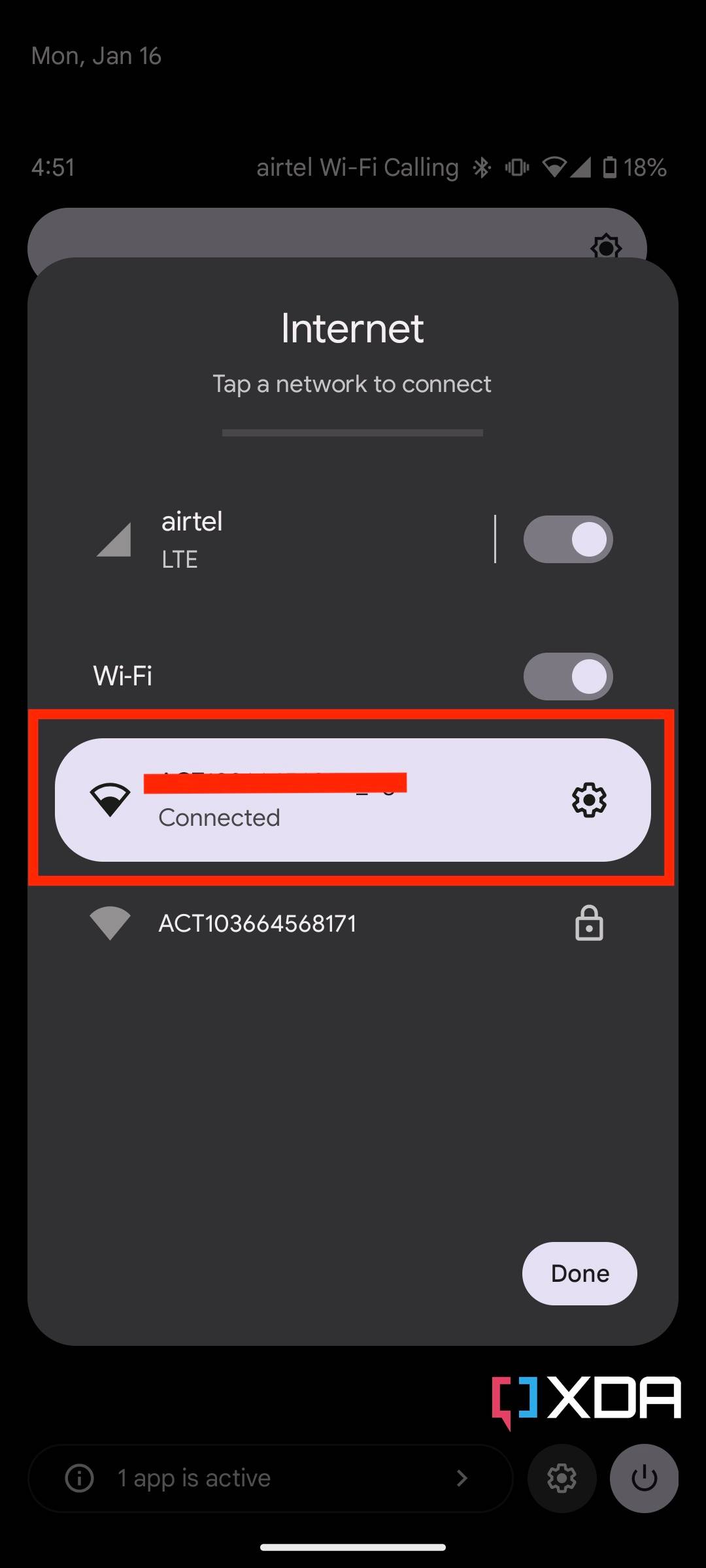 Internet settings in Android 13