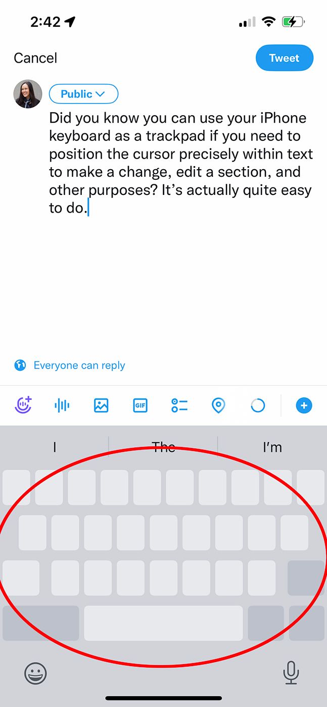 How to use your iPhone keyboard as a trackpad