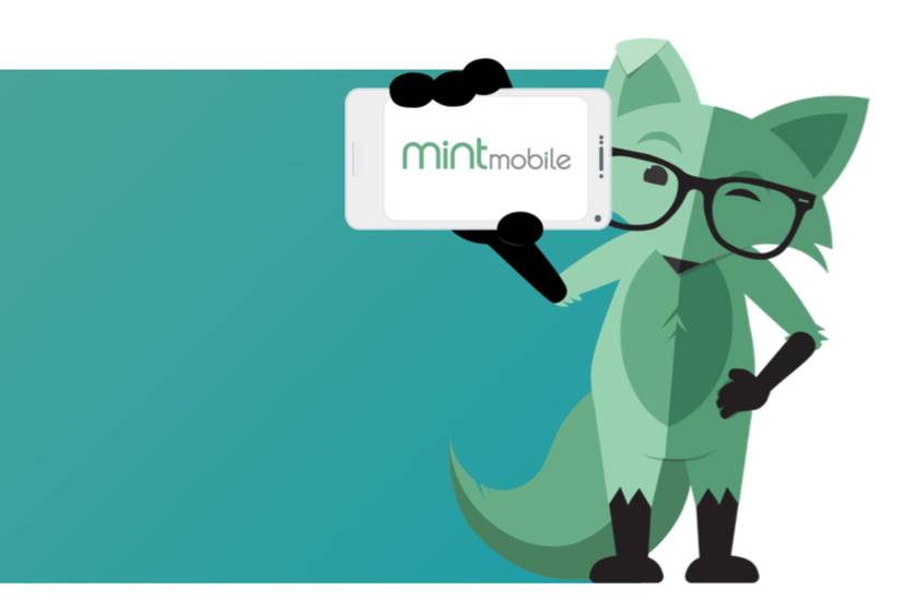 A Mint Mobile promotional image over a white-colored background.