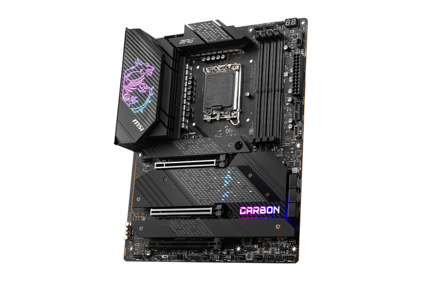 The MSI MPG Z690 Carbon motherboard.