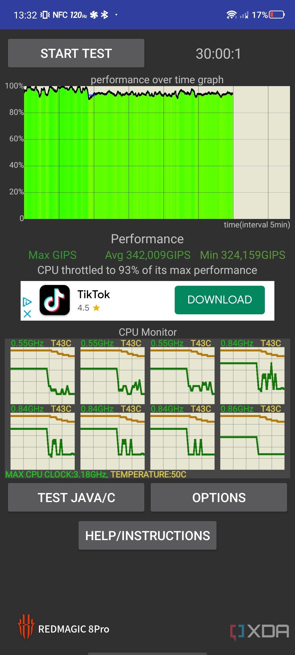 RedMagic-8-Pro-CPU-Throttling-Test-Gaming-Mode