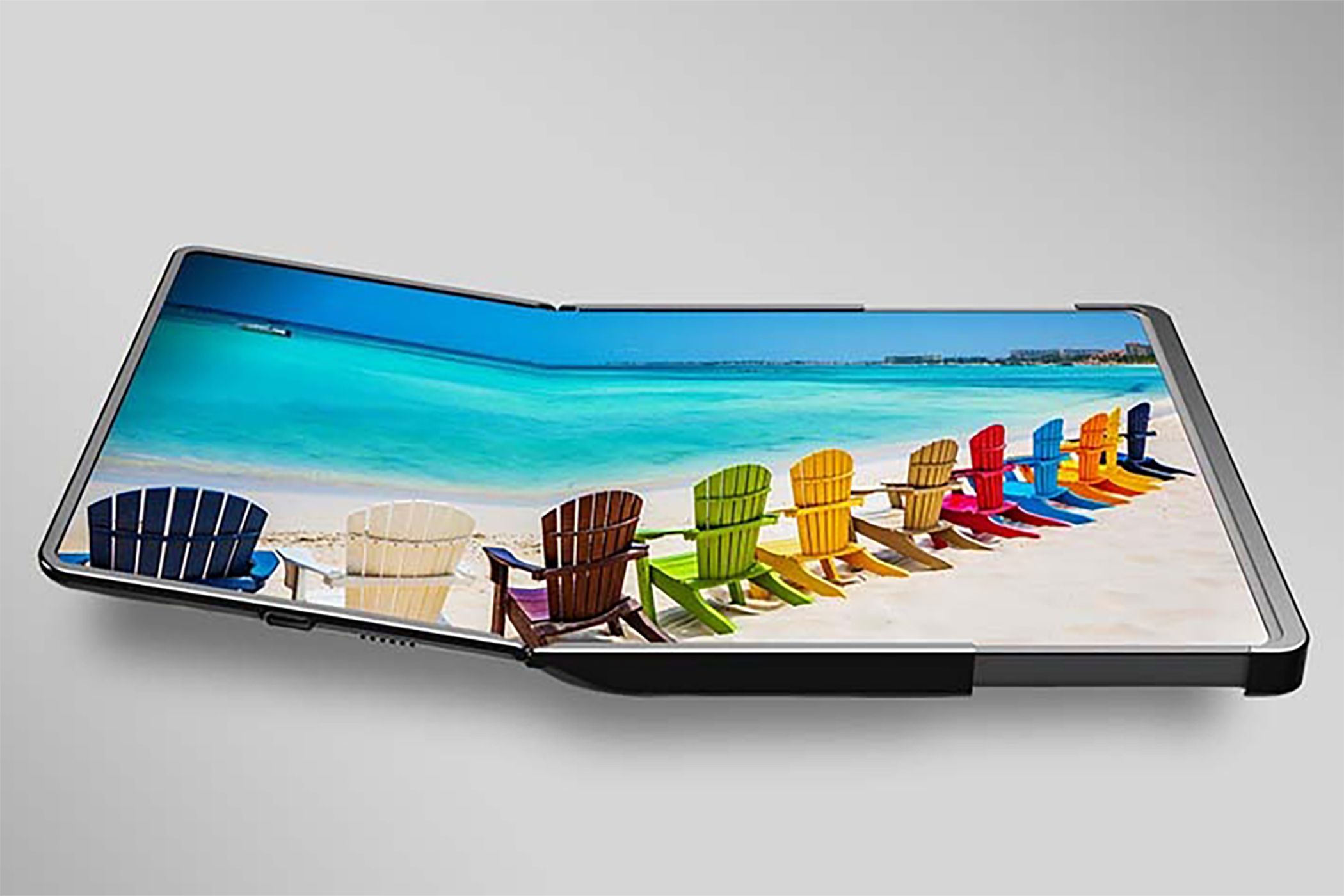 Samsung Flex Hybrid concept on white background.