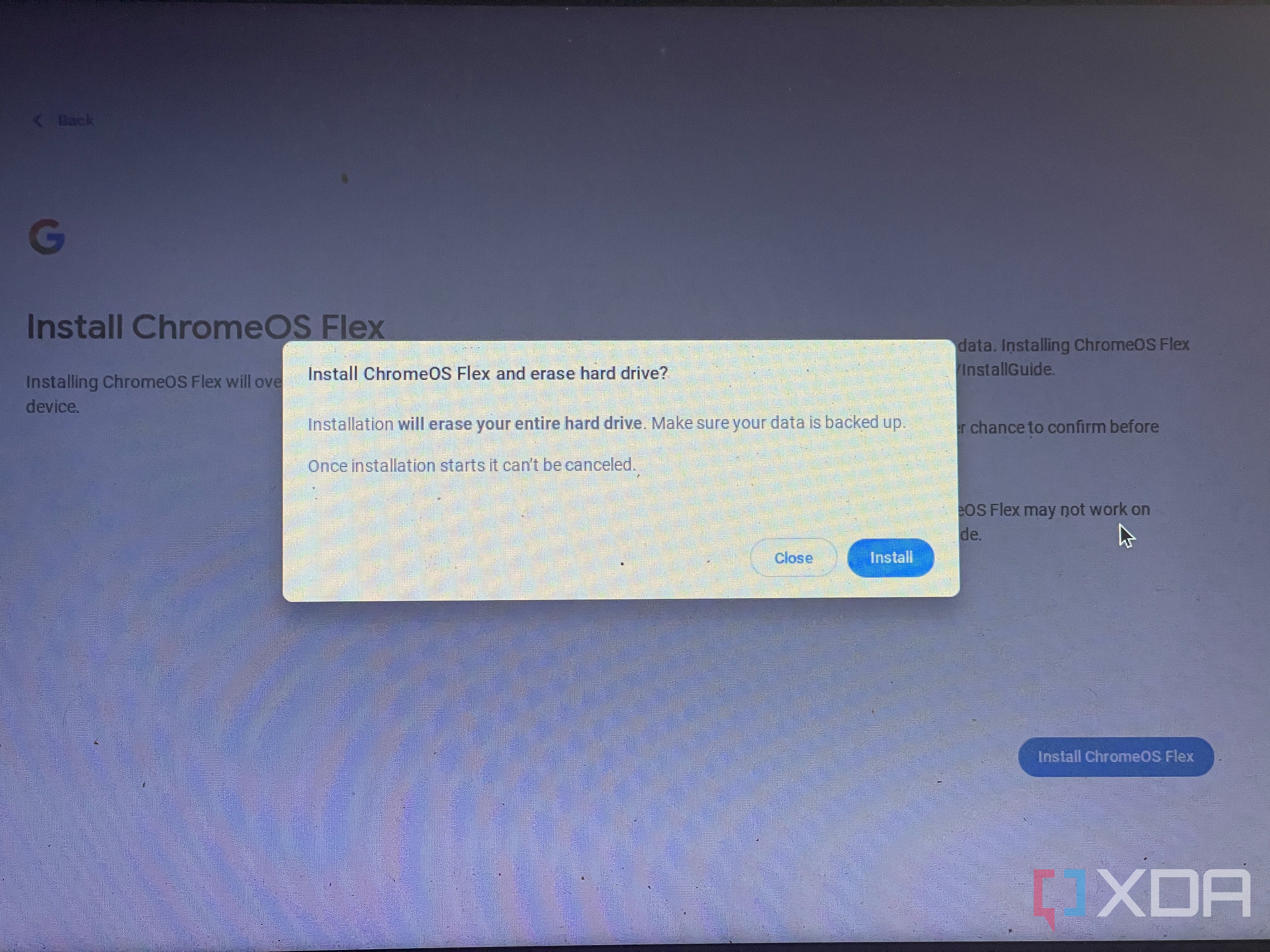 Warnings ChromeOS Flex