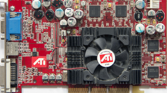 The ATI Radeon 9700 Pro GPU.