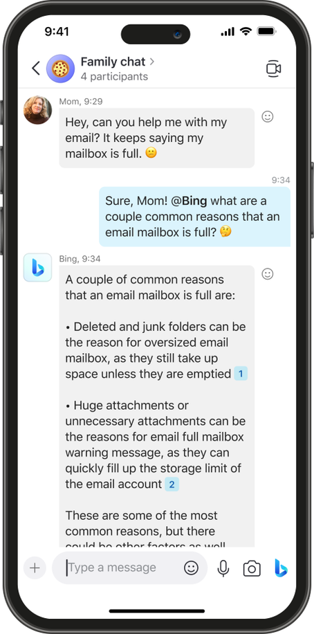 The new Bing in Skype for iOS