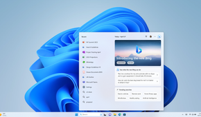 Screenshot of a Windows 11 PC with the new Bing available inside the search experience