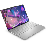Angled front view of the Dell XPS 13 Plus laptop facing right