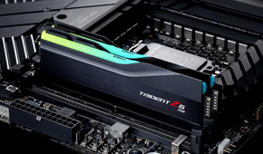 The G.Skill Trident Z5 RGB installed in a motherboard.
