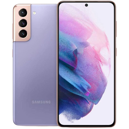 A render of the Galaxy S21 in lilac color.