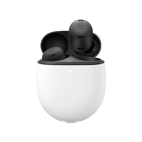 A render of the Google Pixel Buds Pro in white color.