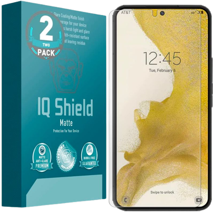 A render of the IQShield matte screen protector for Galaxy S23.