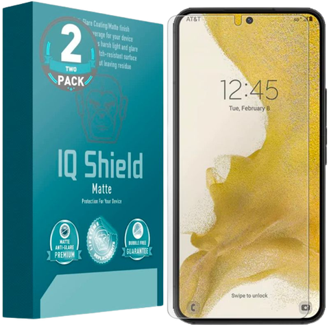 A render of the IQShield matte screen protector for Galaxy S23.