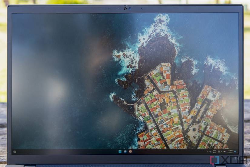 Close-up view of the Lenovo ThinkPad T16 display