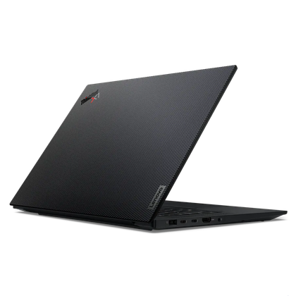 Angled rear view of the Lenovo ThinkPad X1 Extreme Gen 5 facing right