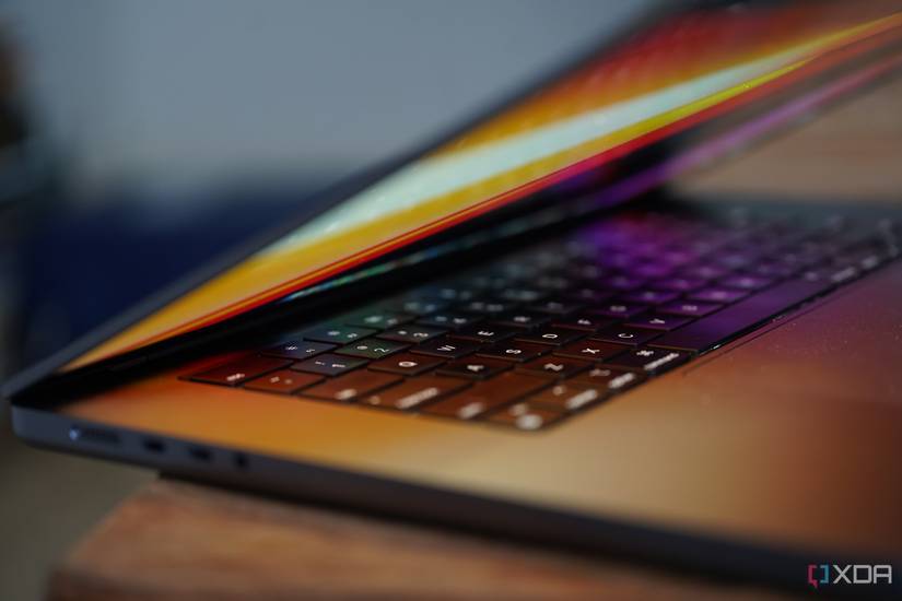 The side of a MacBook Pro M2 Max