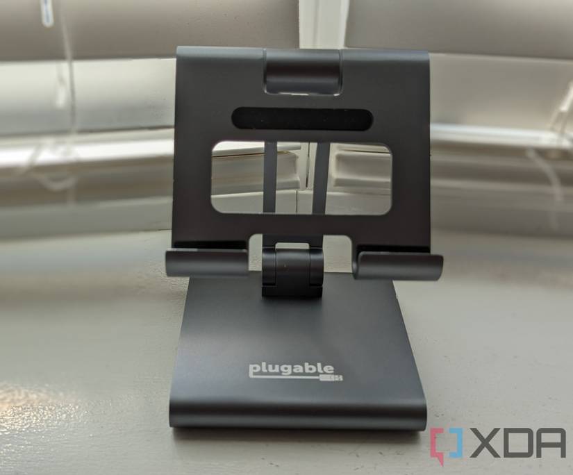 The Plugable USB-C Stand Dock without anything attached to it.