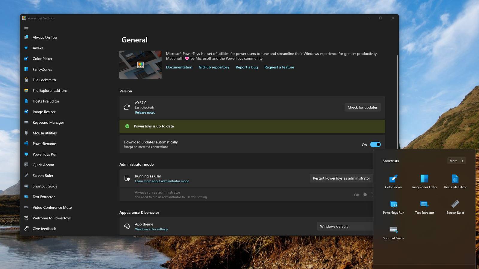 PowerToys update adds a quick launcher for your favorite tools
