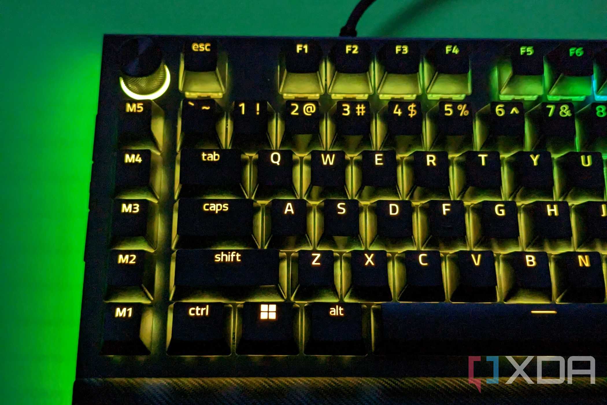 Macro keys on the Razer Blackwidow V4 Pro Keyboard