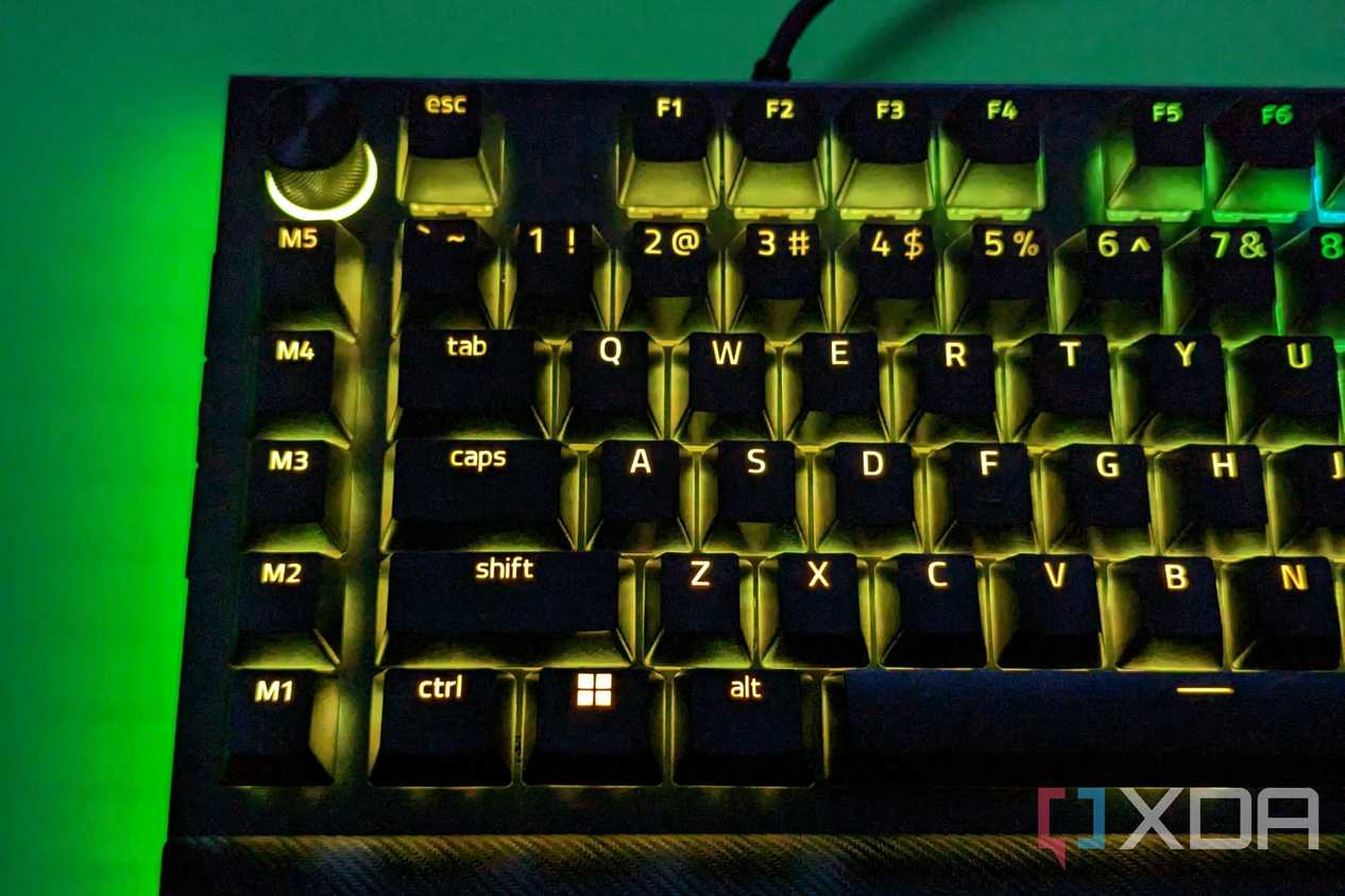 Macro keys on the Razer Blackwidow V4 Pro Keyboard