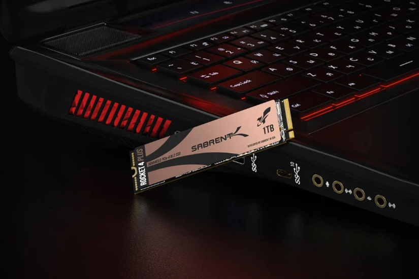 The Sabrent Rocket 4 Plus SSD.