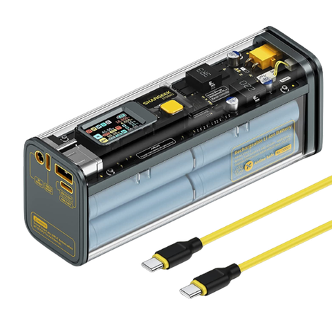 Sharkgeek Storm 2 power bank on transparent background.