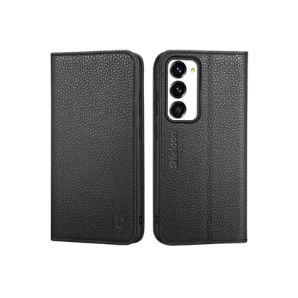 Shieldon Wallet case for Galaxy S23 on transparent background.