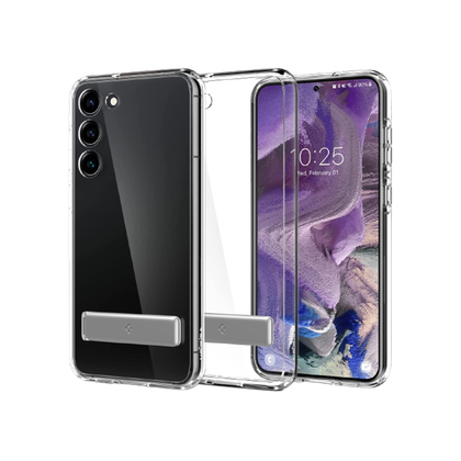 Spigen Ultra Hybrid S for Galaxy S23 transparent background.