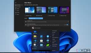 Screenshot of the Modern style Start menu enabled by Start11