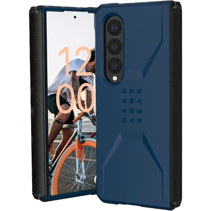 A render of the UAG Civilian case for the Galaxy Z Fold 4 in blue.