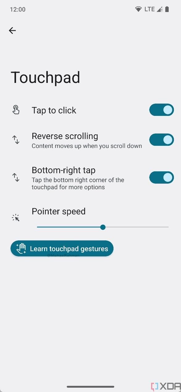 Android 14 may bring better support for keyboards with touchpad gestures and modifier key remapping