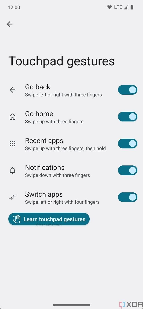 Android 14 may bring better support for keyboards with touchpad gestures and modifier key remapping