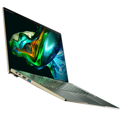 Angled front view of the Acer Swift 14 facing right