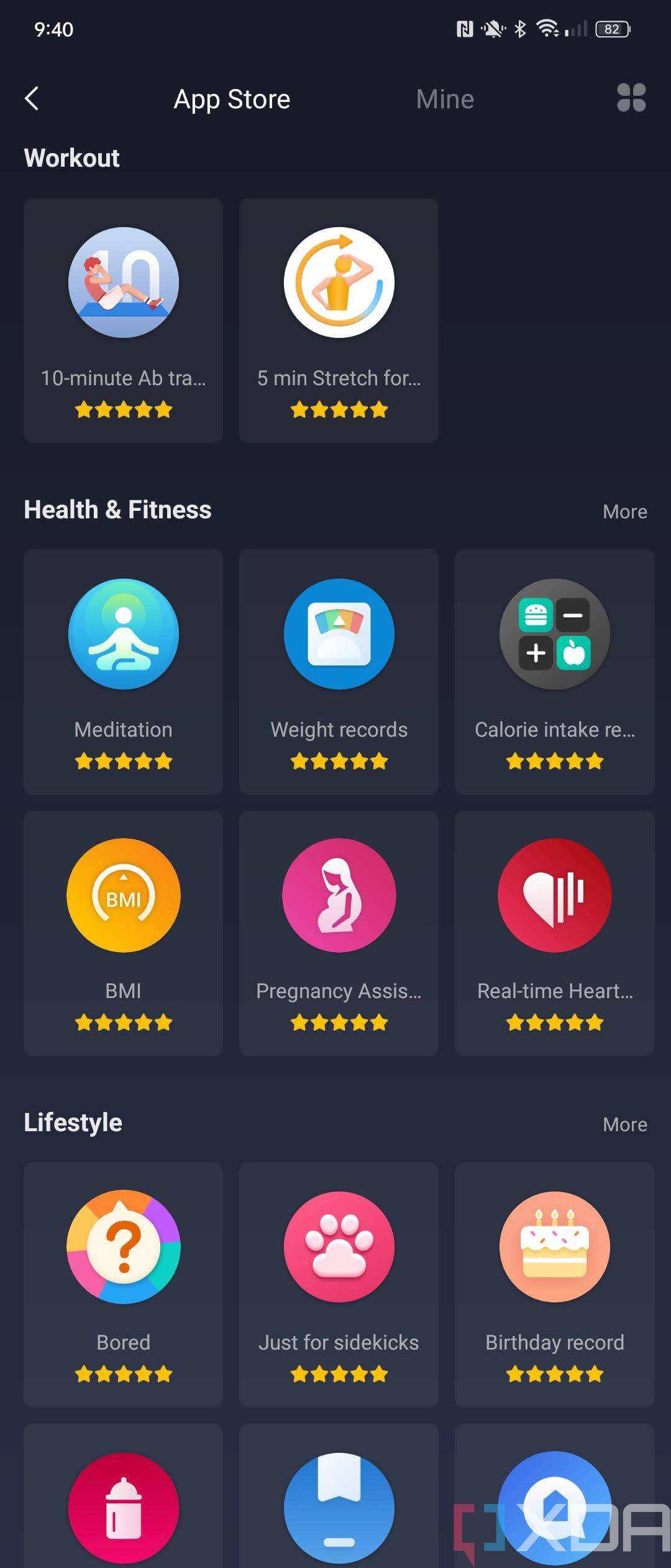 Amazfit GTR Mini - Zepp app screenshot apps