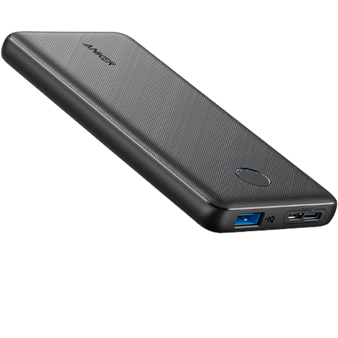 A render of the Anker 313 power bank in black color.