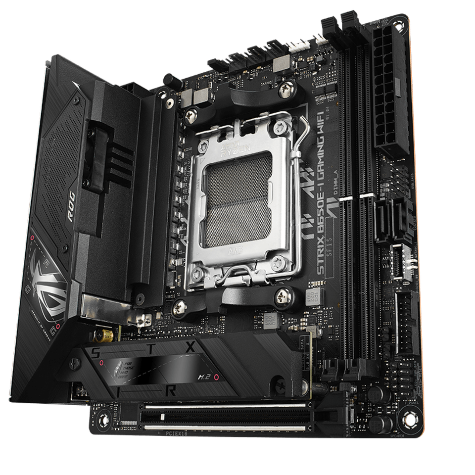 The Asus ROG Strix B650E-I Gaming motherboard.