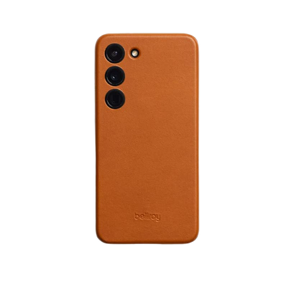 Bellroy Leather Case for Galaxy S23 on transparent background.