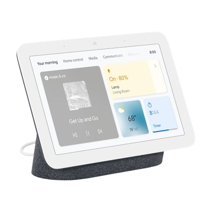Google Nest Hub on transparent background.