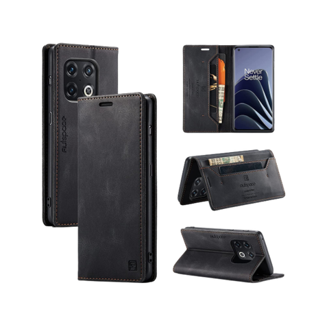 HXY Leather Folio for OnePlus 10 Pro on transparent background.