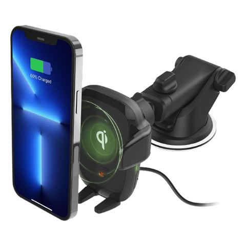 iOttie Auto Sense Qi Wireless Car Charger on transparent background.