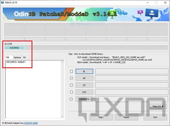 Odin-main-window-device-detect