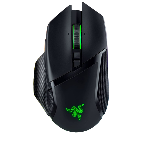 Razer Basilisk V3 Pro wireless mouse top profile view