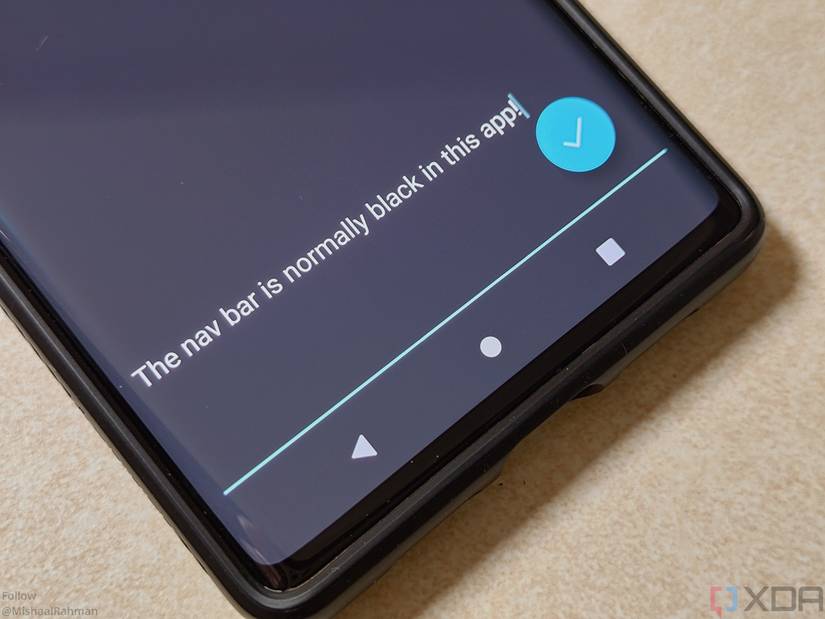Transparent navigation bar on Android 14