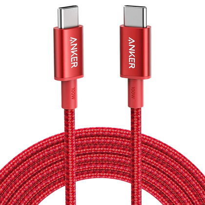 Anker Nylon 100W 10Gbps USB-C Cable Red