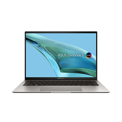 Front view of the Asus Zenbook S 13 OLED laptop for 2023