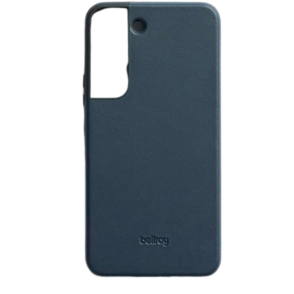 A render of the Bellroy leather case for Galaxy S22 in a navy color.