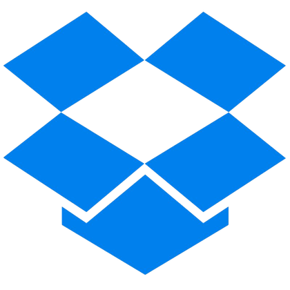 A render showing the Dropbox logo in blue color.