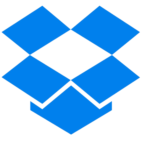 A render showing the Dropbox logo in blue color.